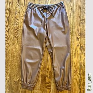 A New Day Vegan Leather Joggers Size M